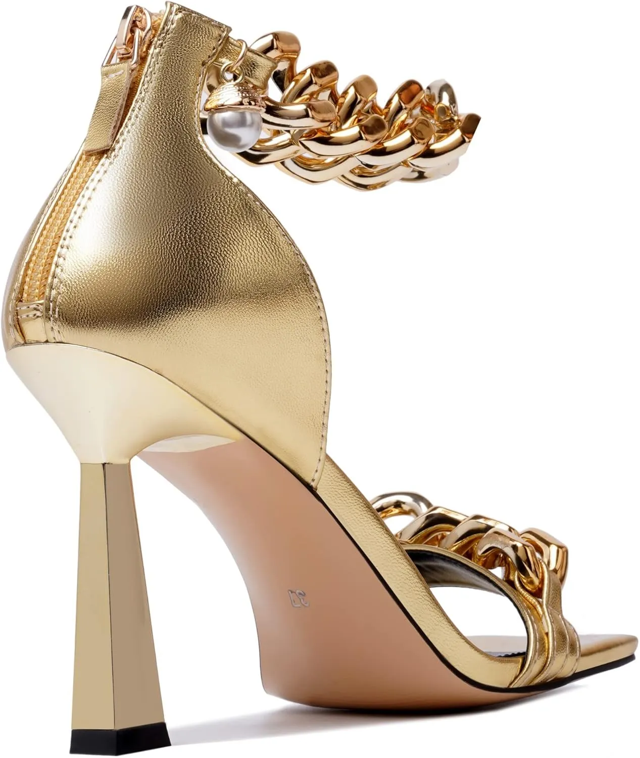 Women's Stiletto High Heels Sexy Square Open Toe Shoes Formal Wedding Party Classic Heeled Sandals with Back Zip Design
