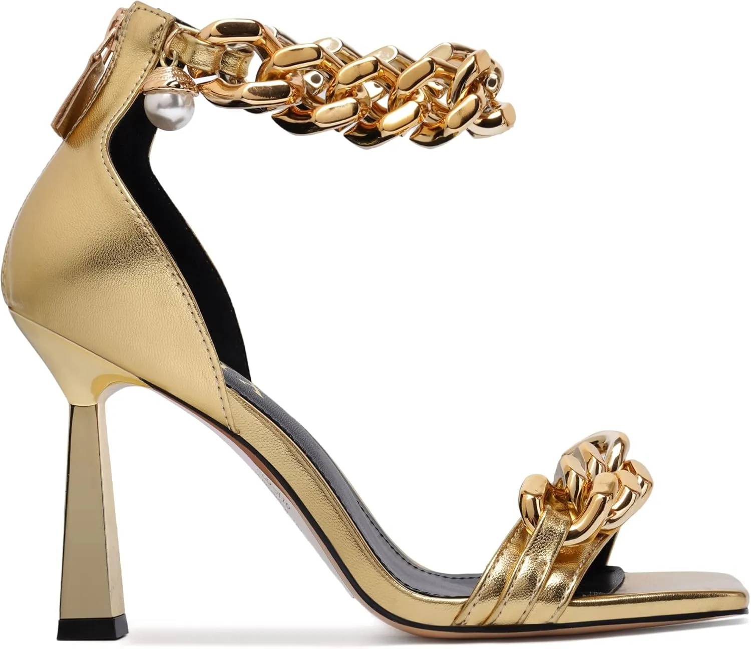 Women's Stiletto High Heels Sexy Square Open Toe Shoes Formal Wedding Party Classic Heeled Sandals with Back Zip Design