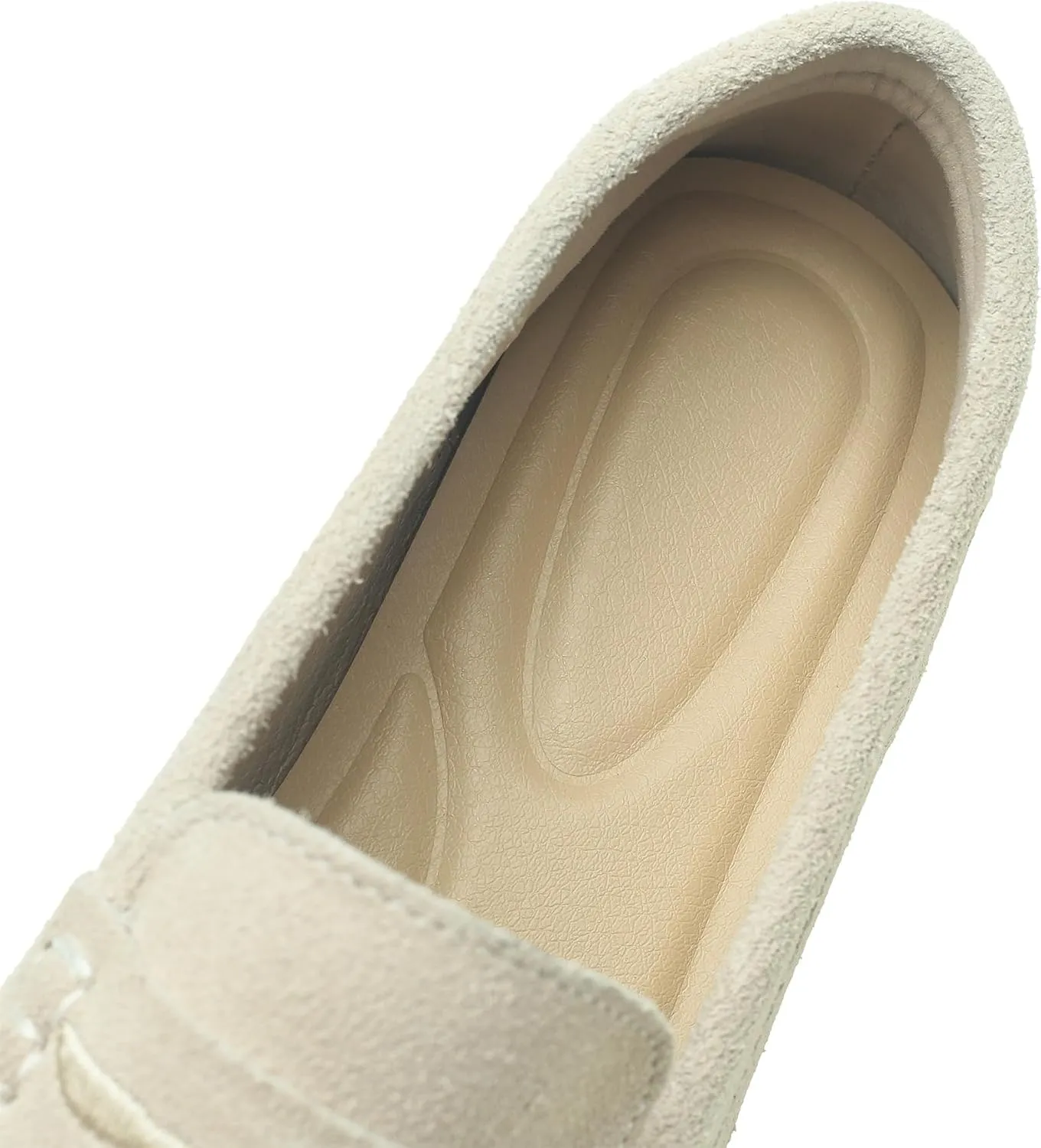 Women's Suede Leather Driving Loafers Comfortable and Elegant Mocasin Shoes Penny Shoes