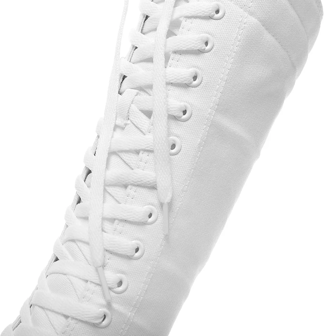 Women's Tall Canvas Lace up Knee High Sneakers