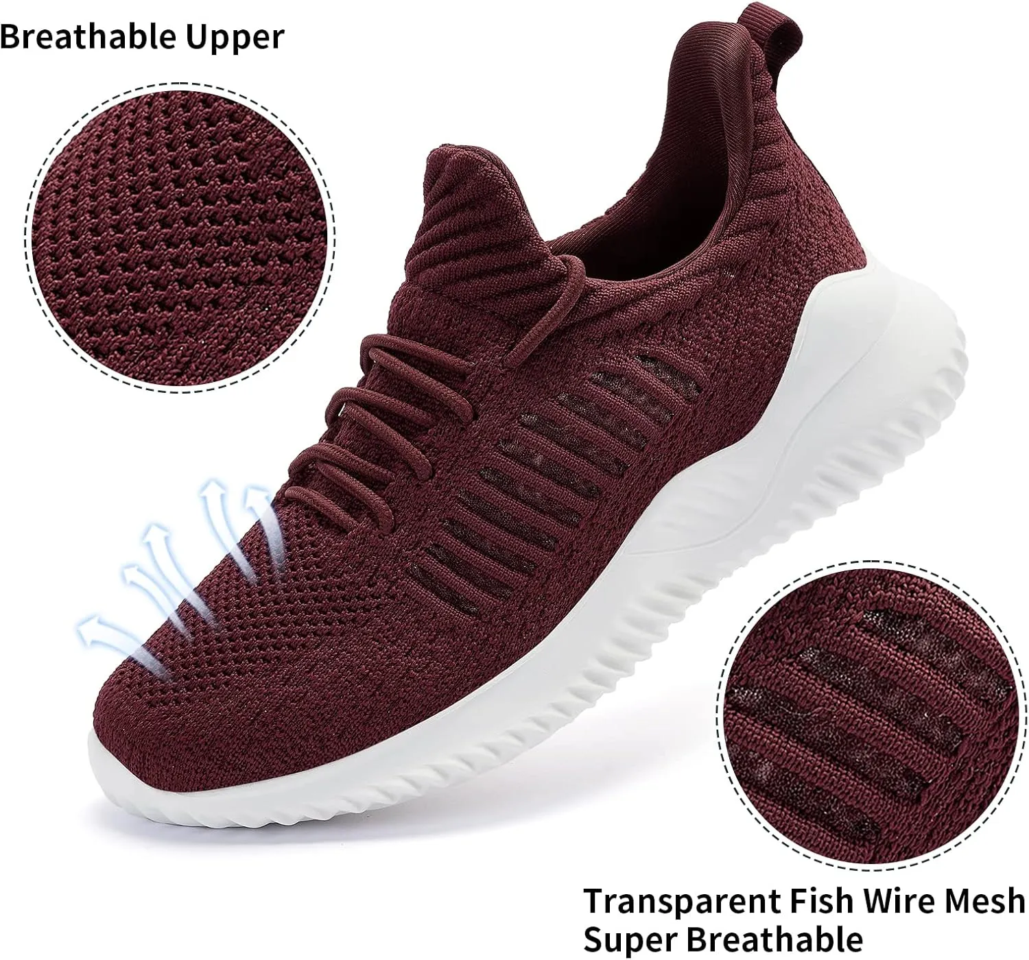 Womens Walking Shoes - Slip On Tennis Running Shoes Memory Foam Lightweight Work Sneakers for Indoor Outdoor Gym