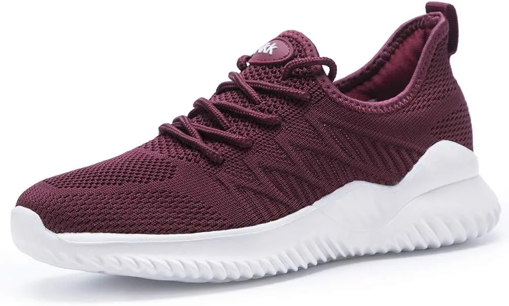 Womens Walking Tennis Shoes - Slip On Memory Foam Lightweight Casual Sneakers for Gym Travel Work