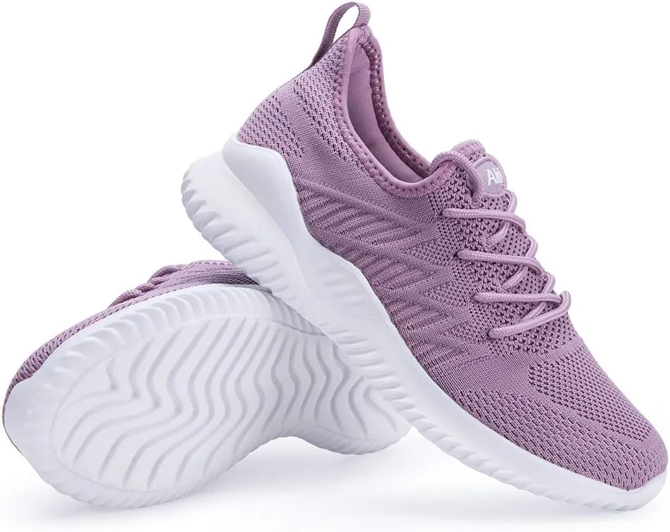 Womens Walking Tennis Shoes - Slip On Memory Foam Lightweight Casual Sneakers for Gym Travel Work