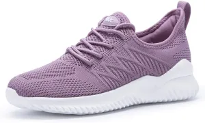 Womens Walking Tennis Shoes - Slip On Memory Foam Lightweight Casual Sneakers for Gym Travel Work