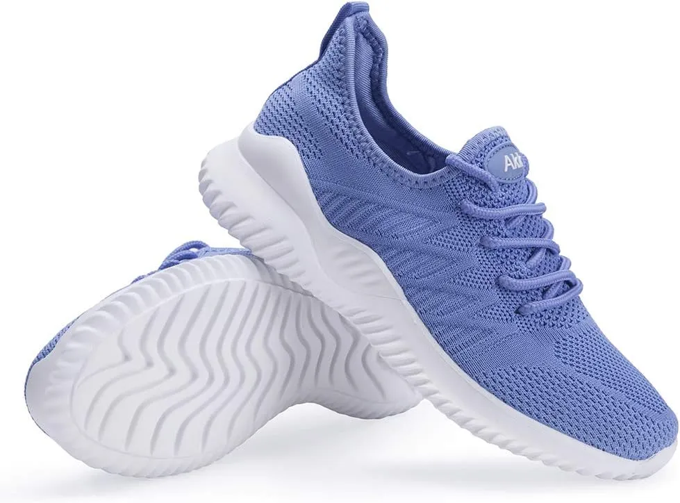 Womens Walking Tennis Shoes - Slip On Memory Foam Lightweight Casual Sneakers for Gym Travel Work