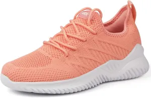 Womens Walking Tennis Shoes - Slip On Memory Foam Lightweight Casual Sneakers for Gym Travel Work