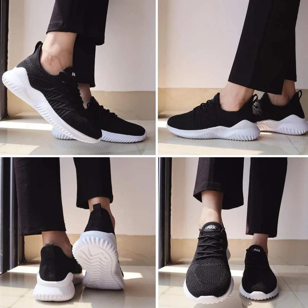 Womens Walking Tennis Shoes - Slip On Memory Foam Lightweight Casual Sneakers for Gym Travel Work