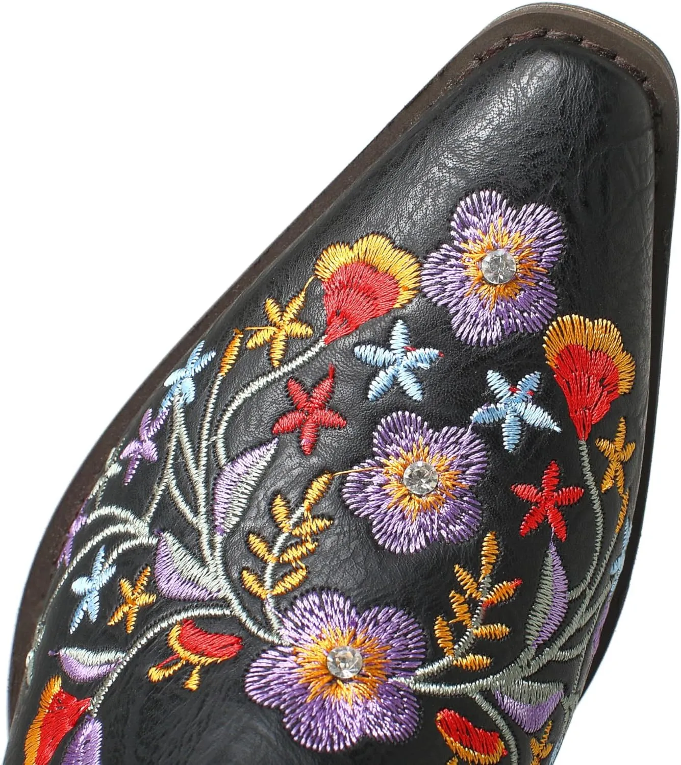 Women's Wide Calf Knee High Cowboy Boots in Black,Bold and Chic - Perfect for Any Occasion!