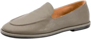 XOBZJH Leather Penny Loafers for Womens Dress Shoes 2024 with Casual Slip on Walk Moccasin Round Toe Designer Flat Comfortable Office Shoes
