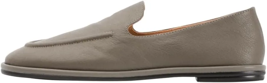 XOBZJH Leather Penny Loafers for Womens Dress Shoes 2024 with Casual Slip on Walk Moccasin Round Toe Designer Flat Comfortable Office Shoes