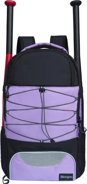 Youth Softball Bag - Baseball Backpack for Girls Lightweight with Shoes Compartment & Fence Hook Softball Catchers Backpack for TBall Bat Batting Glove Helmet